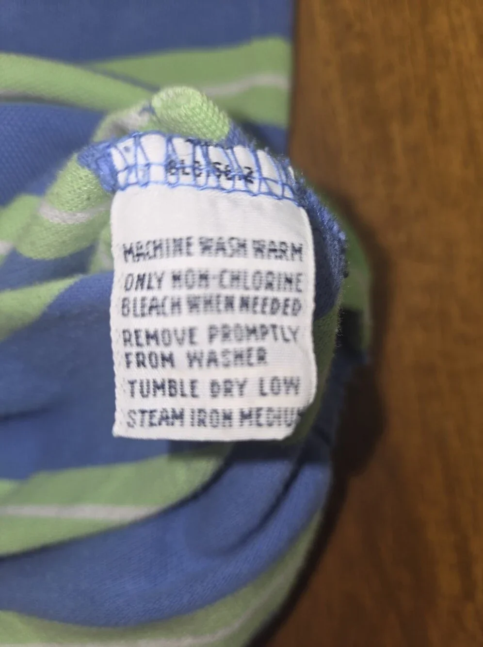 Polo Ralph Lauren Blue & Lime Striped Polo Shirt Medium Unisex *Read